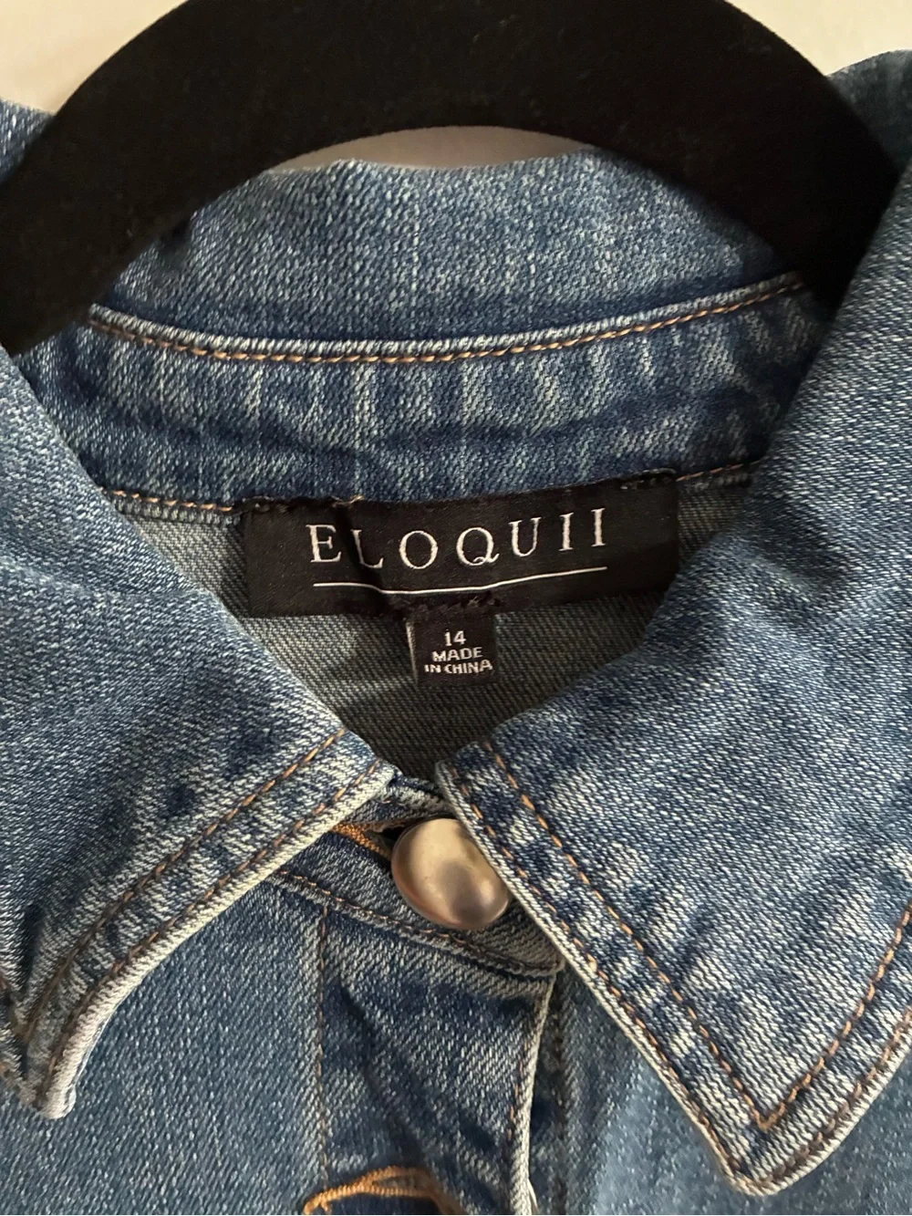 Eloquii Blue Denim Jumpsuit